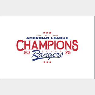 Rangers - American League 2023 Champions Posters and Art